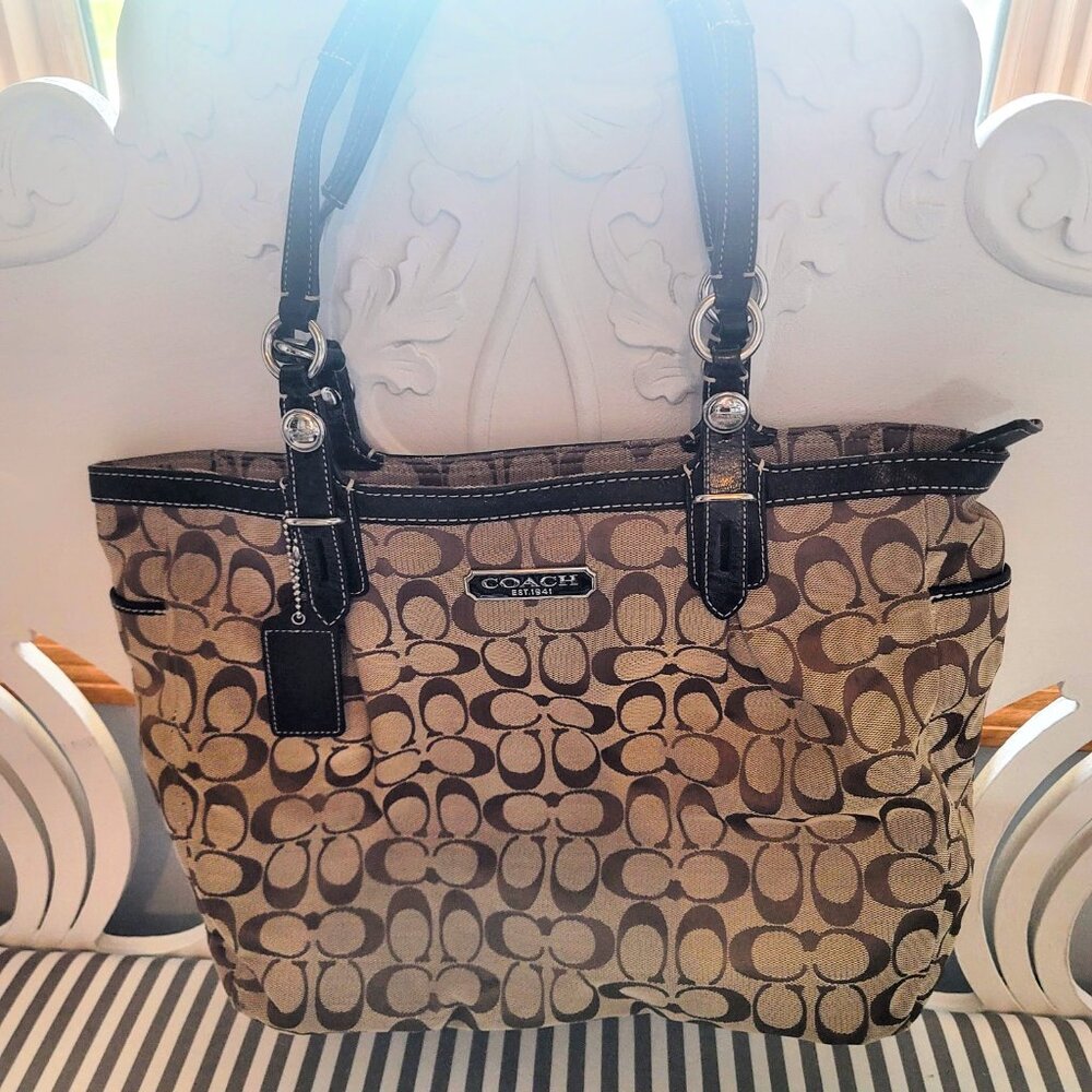 Coach Signature North South Tote Bag F16566